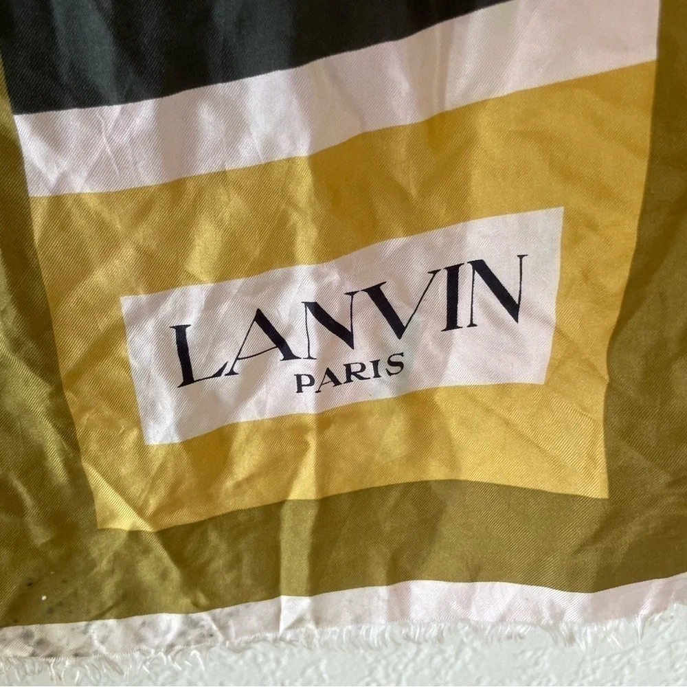 Lanvin long silk printed scarf